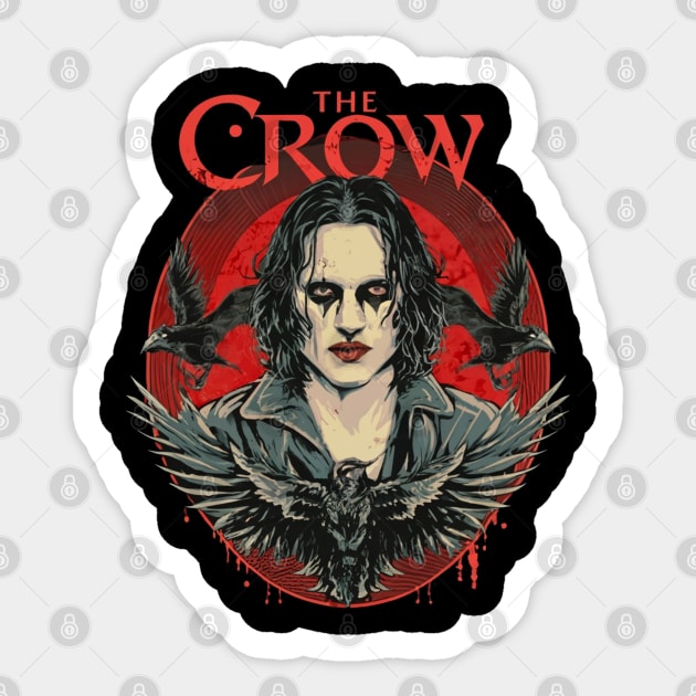 The Crow Sticker by Aldrvnd